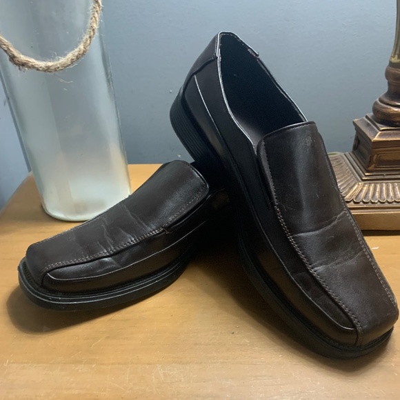 Ducati men's brown leather slip-on dress shoes - Picture 1 of 4